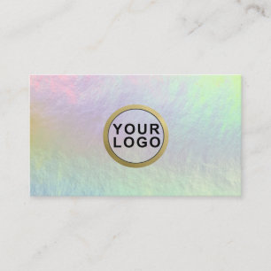Visite Logo Minimal Holographique Opal Pierre Carte de vi