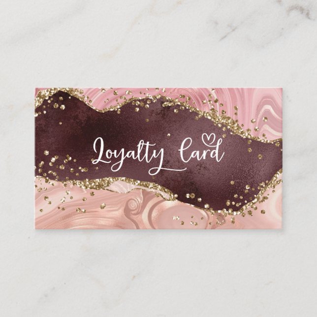 Visite Loyalty Glitzer Card 5 clous Lashes Carte de visit (Devant)