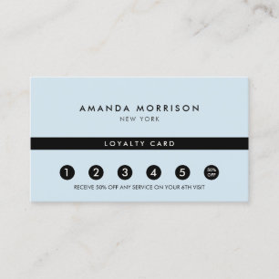 Visite Luxe Minimaliste Carte de Fidélité Bleue
