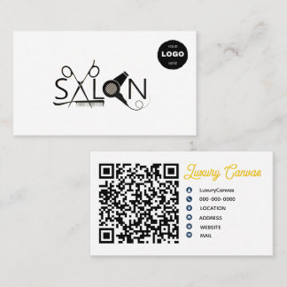 Visite Luxe moderne personnalisé QR Code Beauté Carte de 