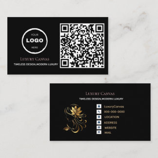 Visite Luxe moderne personnalisé QR Code Beauté Carte de 