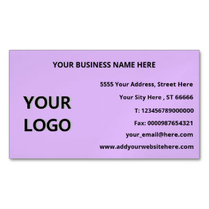 Visite Magnétique Personnaliser votre logo Info texte Carte de visit