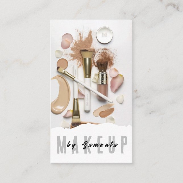 Visite Maquillage PMU Microbling Henna Salon Carte de vis (Devant)