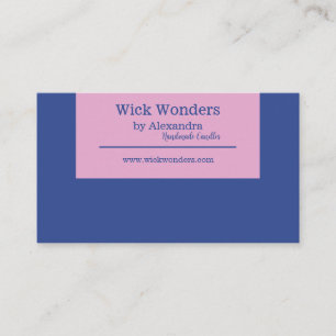 Visite Marine bleu minimaliste bougie faire Carte de visi