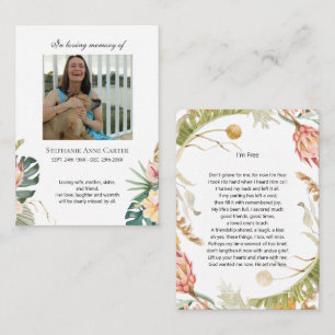 Visite Mémorial Photo Tropical Je suis Carte de prière gr