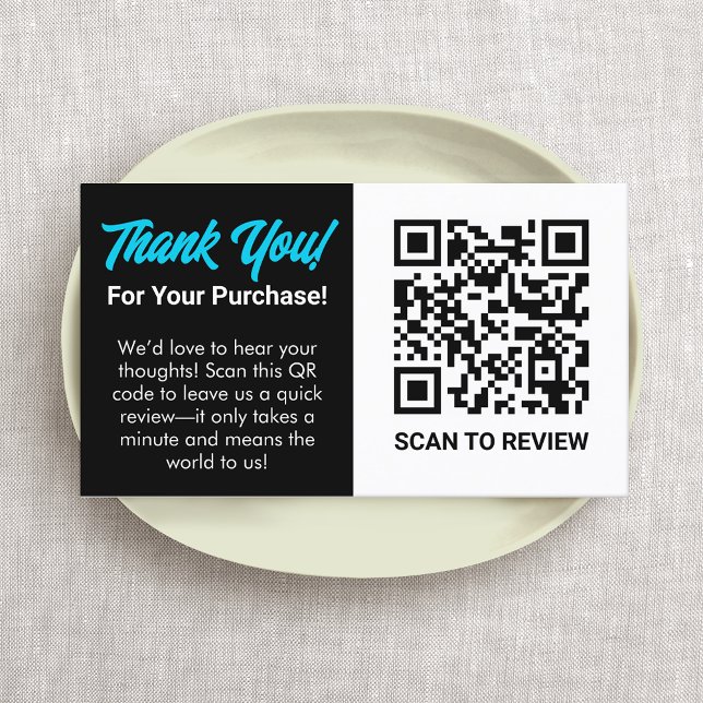 Visite Merci pour l'achat d'un boîtier de carte de code Q (Thank you ror you purchase  with rquest for review QR Code )
