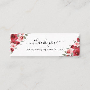 Visite Mini aquarelle fleurs merci d'insérer la carte de réd