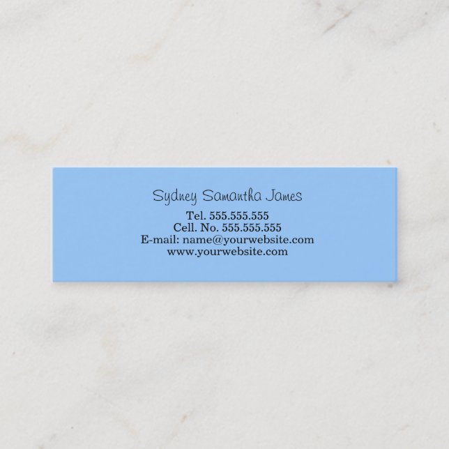 Visite Mini Carte bleu-clair de profil (Devant)