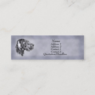 Visite Mini Carte bleue de profil de great dane Uncrop