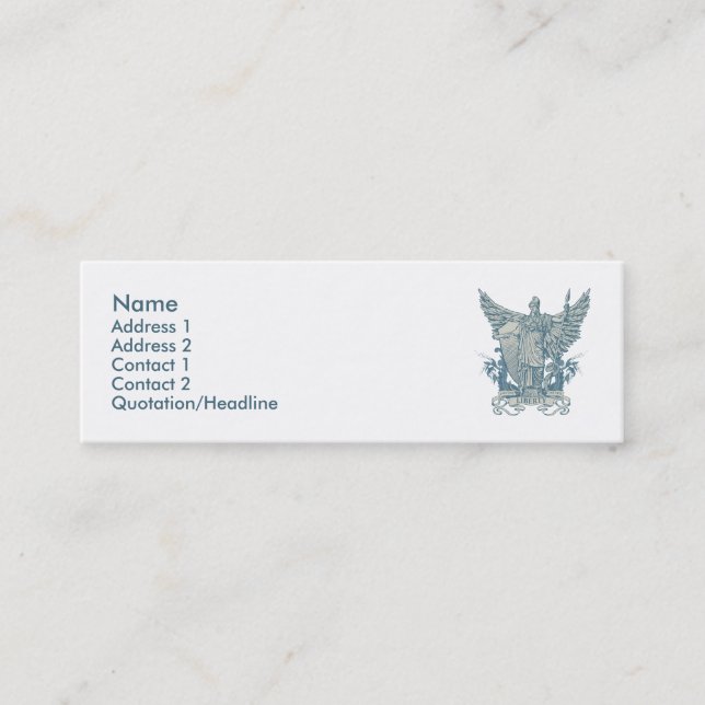 Visite Mini Carte bleue de profil de Libertas (Devant)