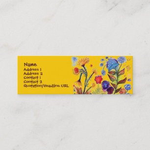 Visite Mini Carte bleue sautante de profil de fleur
