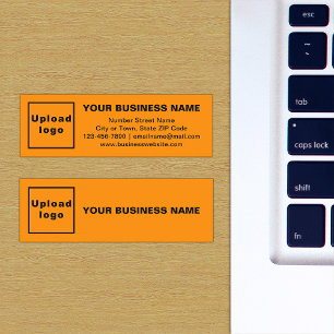 Visite Mini Carte couleur orange de petite taille pour marque 