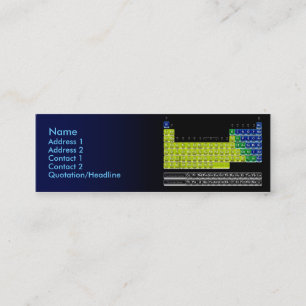 Visite Mini Carte de chimiste avec le Tableau périodique