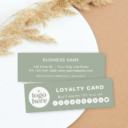 Visite Mini Carte de Fidélité Moderne Professionnelle Logo Ver