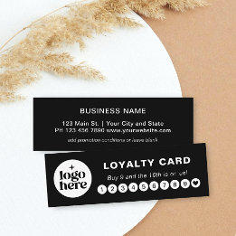 Visite Mini Carte de Fidélité Professionnelle Moderne Logo Noi