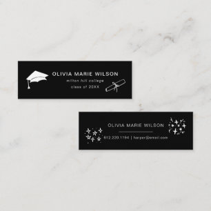 Visite Mini Carte de nom d'icône minimaliste de graduation noi