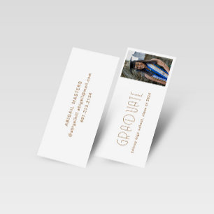 Visite Mini Carte de nom du diplômé en typographie moderne