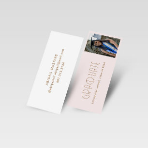 Visite Mini Carte de nom du diplômé en typographie moderne