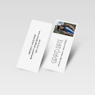 Visite Mini Carte de nom du diplômé en typographie moderne