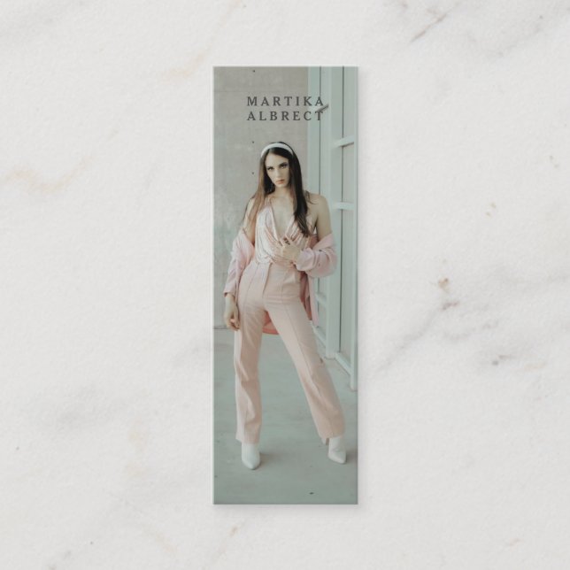 Visite Mini Carte de nom photo simple moderne (Devant)