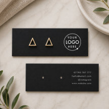 Carte de Présentation de Boucles d'Oreilles Clips 