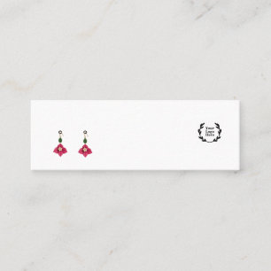 Visite Mini Carte de Présentation de Boucles d'Oreilles Clou