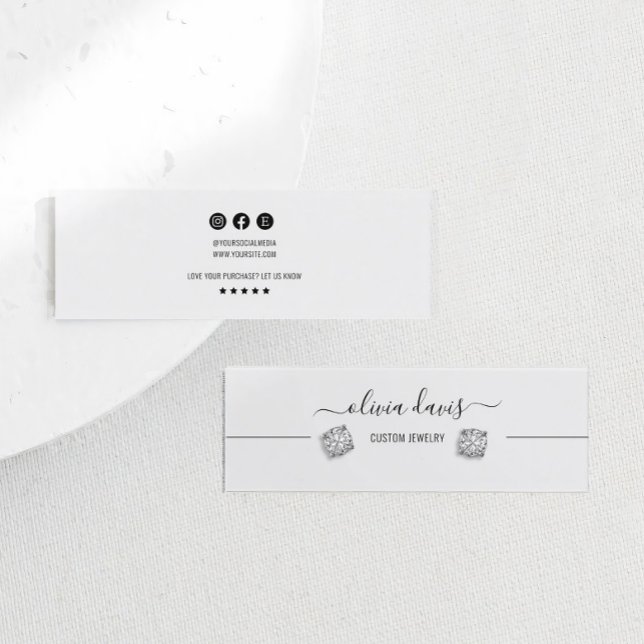 Visite Mini Carte de présentoir de boucle d'oreille chic minim (Créateur téléchargé)