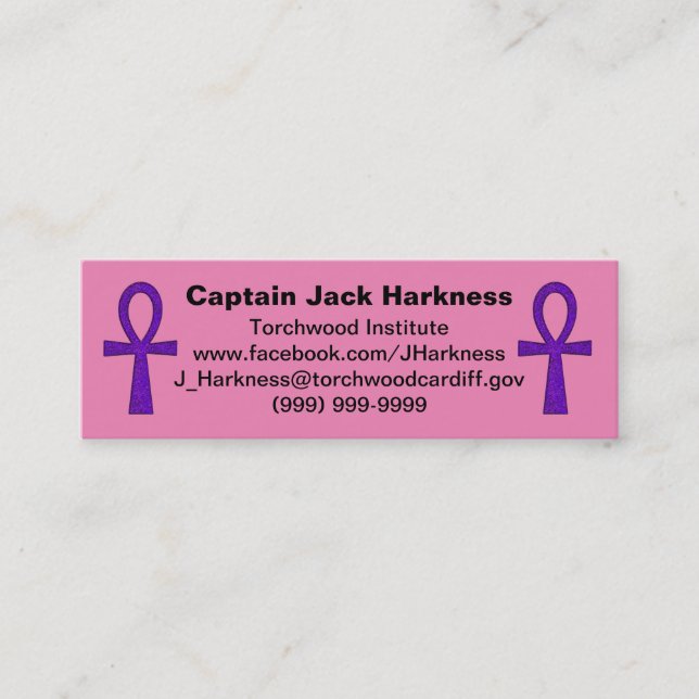 Visite Mini Carte de profil Ankh violet (Devant)