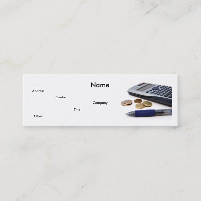 Visite Mini Carte de profil comptable I (Devant)