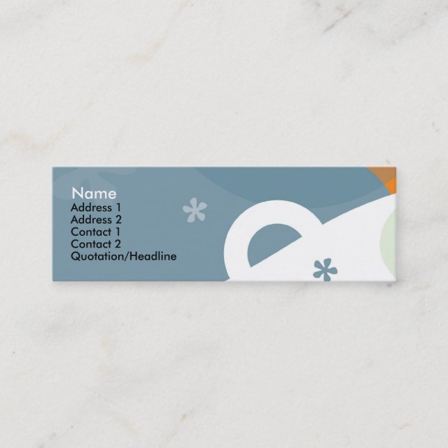 Visite Mini Carte de profil de bonheur (Devant)