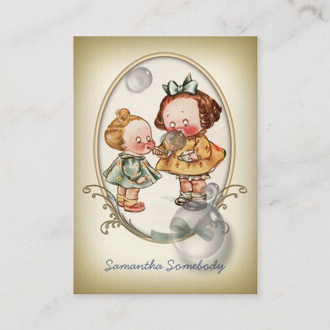 Visite Mini carte de profil de carte postale d'enfants en (Devant)