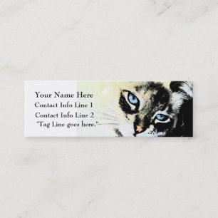 Visite Mini Carte de profil de chat d'encre