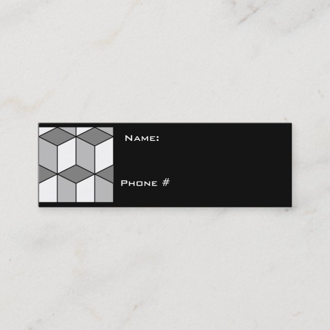 Visite Mini Carte de profil de CUBES (Devant)