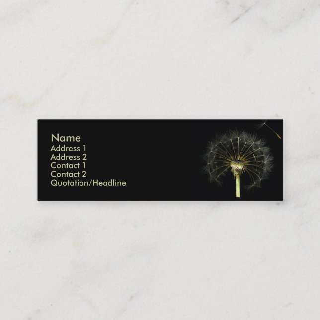 Visite Mini Carte de profil de Dandilion (Devant)
