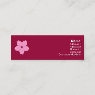 Visite Mini Carte de profil de fleurs de cerisier