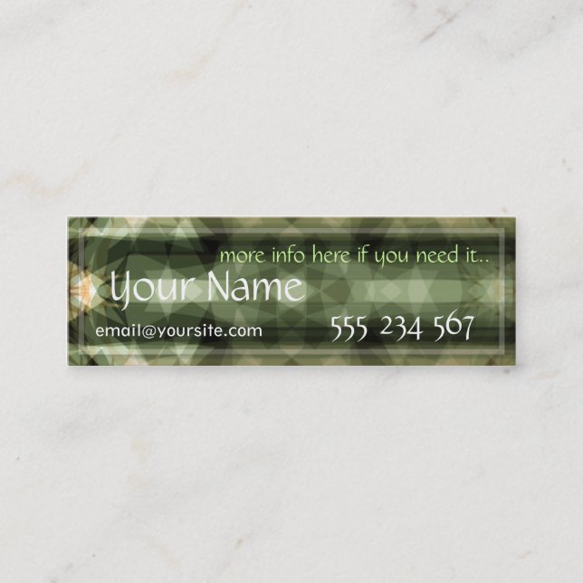 Visite Mini Carte de profil de Fragmente (Devant)