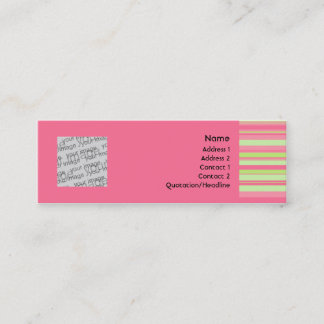 Visite Mini Carte de profil de fraise et de kiwi