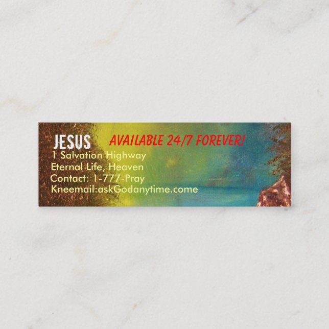 Visite Mini Carte de profil de Jésus (Devant)