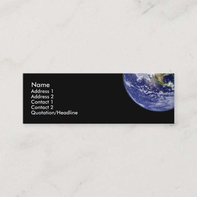 Visite Mini Carte de profil de la terre (Devant)