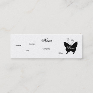Visite Mini Carte de profil de papillon Diva - personnalisable