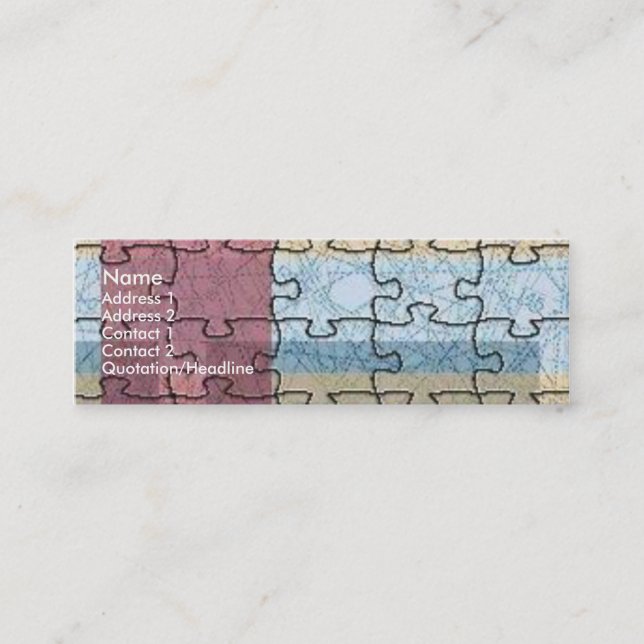 Visite Mini Carte de profil de puzzle Abstraite (Devant)