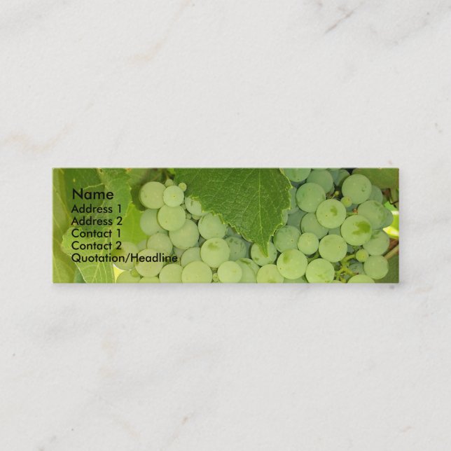 Visite Mini Carte de profil de raisins (Devant)
