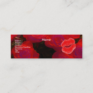 Visite Mini Carte de profil des roses rouges I "d'artiste de