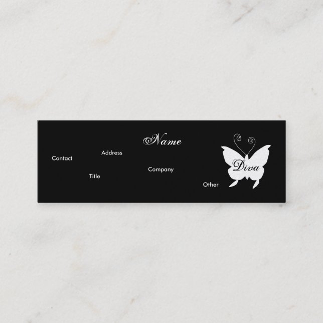 Visite Mini Carte de profil du papillon I de diva - (Devant)