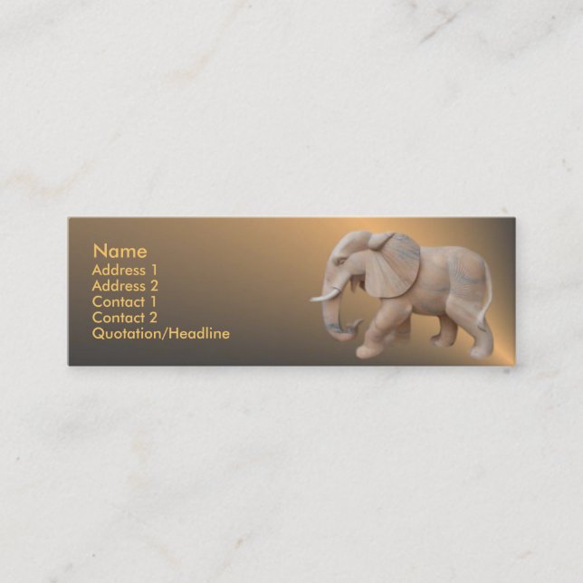 Visite Mini Carte de profil Elephant (Devant)
