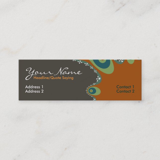 Visite Mini Carte de profil fractale de la Terre (Devant)