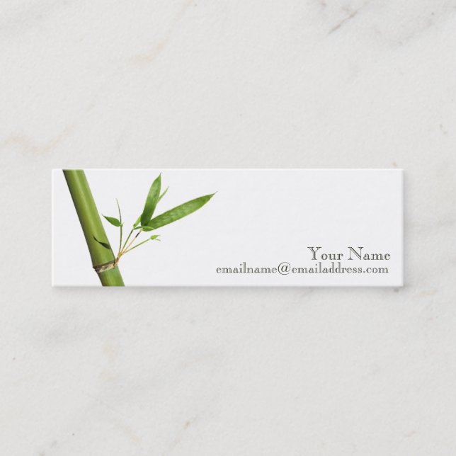 Visite Mini Carte de profil maigre - bambou (Devant)