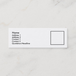 Visite Mini Carte de profil mince