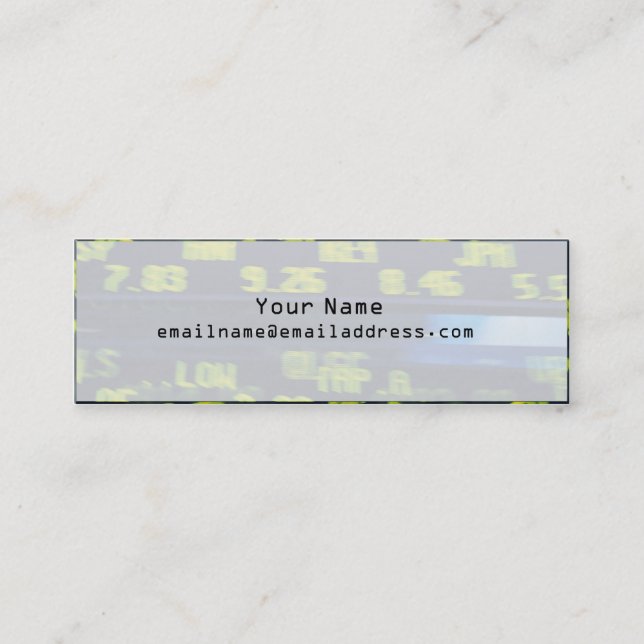 Visite Mini Carte de profil mince - NYSE (Devant)