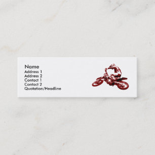 Visite Mini Carte de Profil Motocross Moto Tout-Terrain